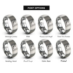 font options for inside engraving on grey deer skull rings
