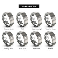 font options for inside engraving on gray delay pedal knobs rings