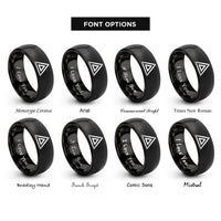font options for inside engraving on black delta rings