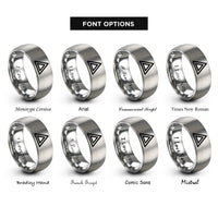 font options for inside engraving on silver delta rings