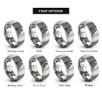 font options for inside engraving on gray delta rings