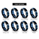 font options for inside engraving on blue & gray delta heat rings