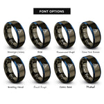 font options for inside engraving on gunmetal & blue delta heat rings