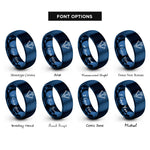 font options for inside engraving on blue delta robot rings
