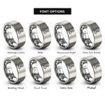 font options for inside engraving on silver deployment dates anchor rings