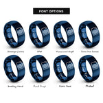 font options for inside engraving on blue depth camera icon rings