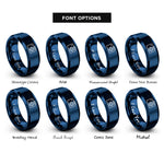 font options for inside engraving on blue depth camera icon rings