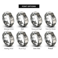 font options for inside engraving on gray depth camera icon rings