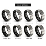 font options for inside engraving on black & grey descender atc rings