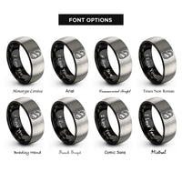 font options for inside engraving on black & grey descender atc rings