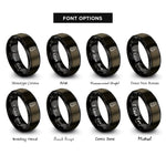 font options for inside engraving on gunmetal & black descender atc rings