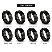 font options for inside engraving on black desert buttes sun rings