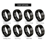 font options for inside engraving on black desert dunes badge rings