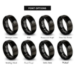 font options for inside engraving on black desert dunes badge rings
