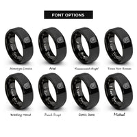 font options for inside engraving on black desert dunes badge rings
