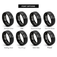 font options for inside engraving on black desert fox rings