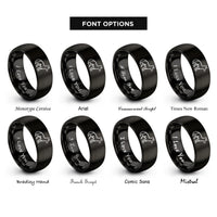 font options for inside engraving on black desert fox rings