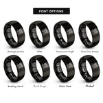font options for inside engraving on black desert road cactus rings