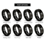 font options for inside engraving on black desert road cactus rings