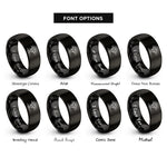 font options for inside engraving on black desert sunburst cactus rings