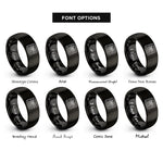 font options for inside engraving on black desert wash rings