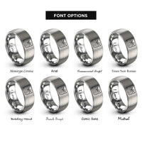 font options for inside engraving on gray desert wash rings