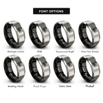font options for inside engraving on black & silver desktop monitor graph rings