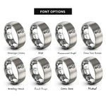 font options for inside engraving on gray dial thermometer rings