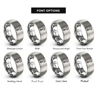 font options for inside engraving on gray dial thermometer rings