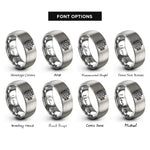 font options for inside engraving on gray diesel engine block rings