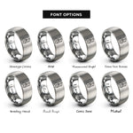 font options for inside engraving on gray diesel locomotive front rings
