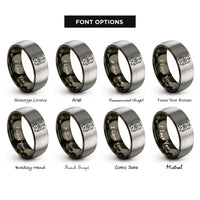 font options for inside engraving on gunmetal & grey diesel locomotive front rings