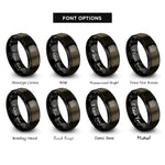 font options for inside engraving on gunmetal & black digital kitchen timer rings
