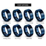font options for inside engraving on blue digital multimeter rings