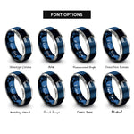 font options for inside engraving on blue & gray dip 14 ic rings