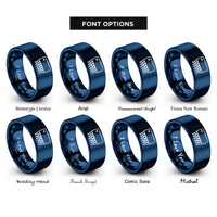 font options for inside engraving on blue dip 14 ic rings