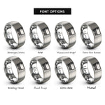 font options for inside engraving on grey dip 14 ic rings