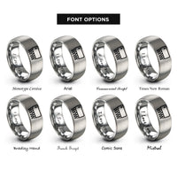 font options for inside engraving on grey dip 14 ic rings