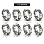 font options for inside engraving on grey dip 14 ic rings
