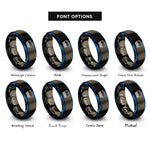 font options for inside engraving on gunmetal & blue dip 14 ic rings