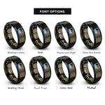 font options for inside engraving on gunmetal & blue dip 14 ic rings