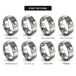 font options for inside engraving on grey dip 8 ic rings