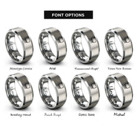 font options for inside engraving on gray dip 8 ic rings