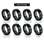 font options for inside engraving on gunmetal & blue dip 8 ic rings