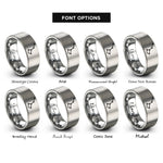 font options for inside engraving on grey dipper constellation rings