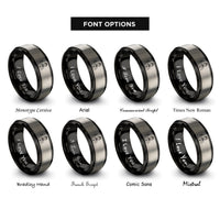 font options for inside engraving on black & grey director baton rings