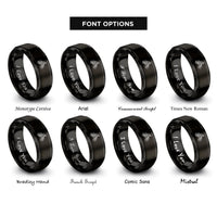 font options for inside engraving on black dirt bike jump rings