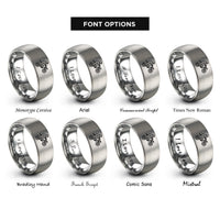 font options for inside engraving on silver dirt bike wheelie rings