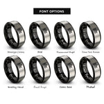 font options for inside engraving on black & grey disc harrow rings