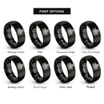 font options for inside engraving on black disc harrow rings